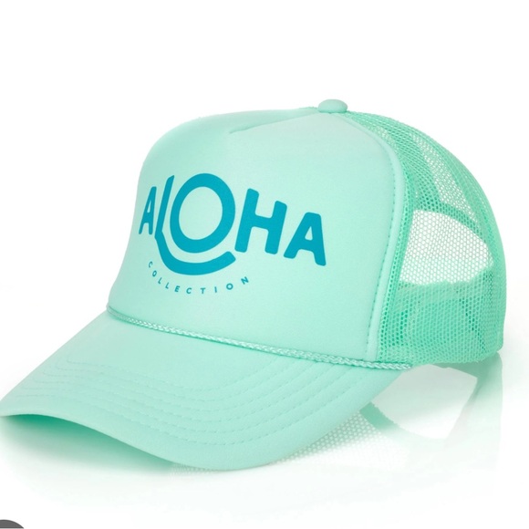 Aloha Collection Logo Teal Green/Blue Trucker Hat